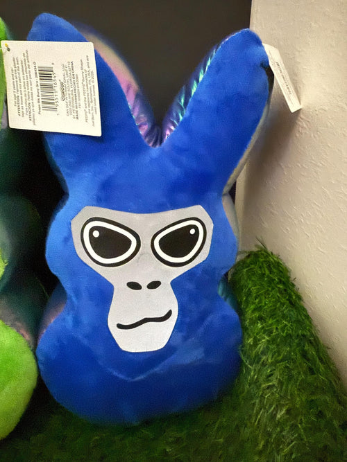 Custom Gamer Bunny Plush, Personalized Easter Gift, Glow or Glitter Name Option