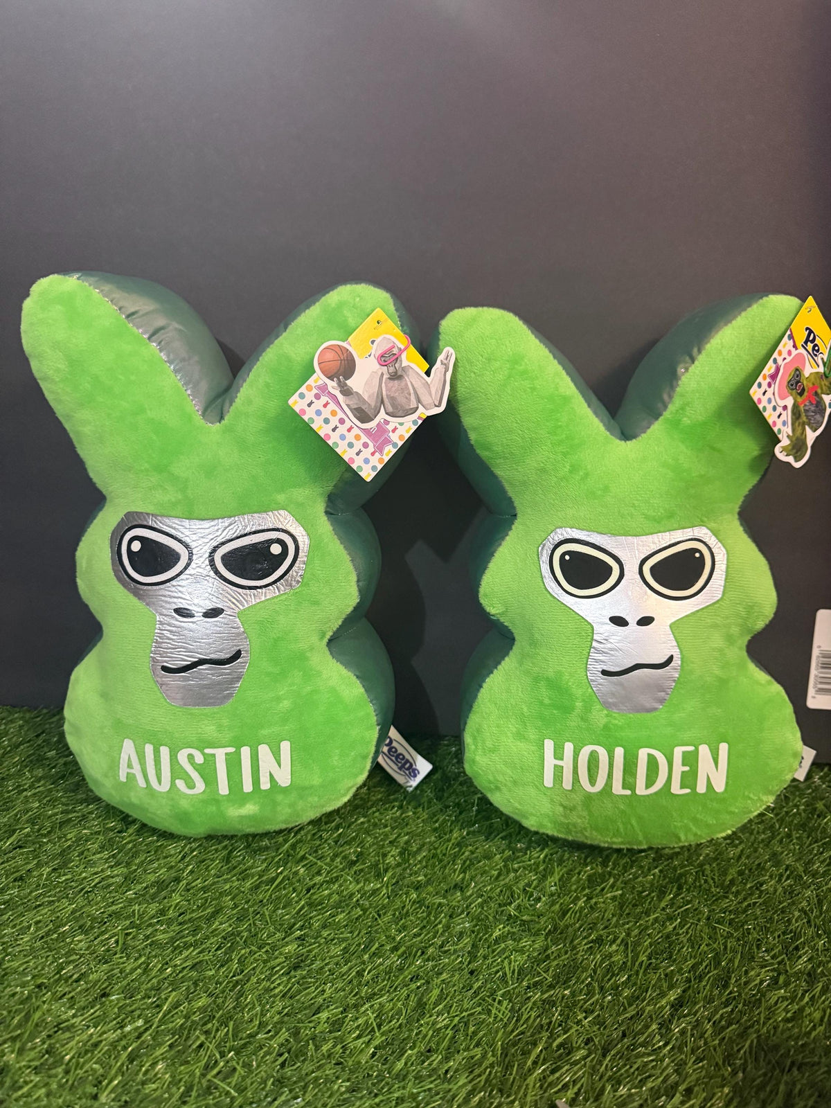 Personalized Gamer Bunny Easter Basket with Monkey Plush, Custom Gaming Inspired Gift