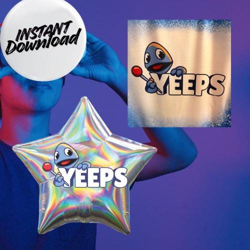 Yeeps Logo (PNG & JPG Files) Digital Download