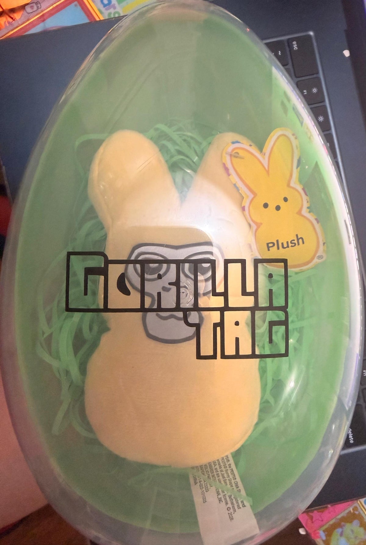 Personalized Gamer Bunny Plush, Custom Name Easter Toy, Mini Bunny Basket Stuffer