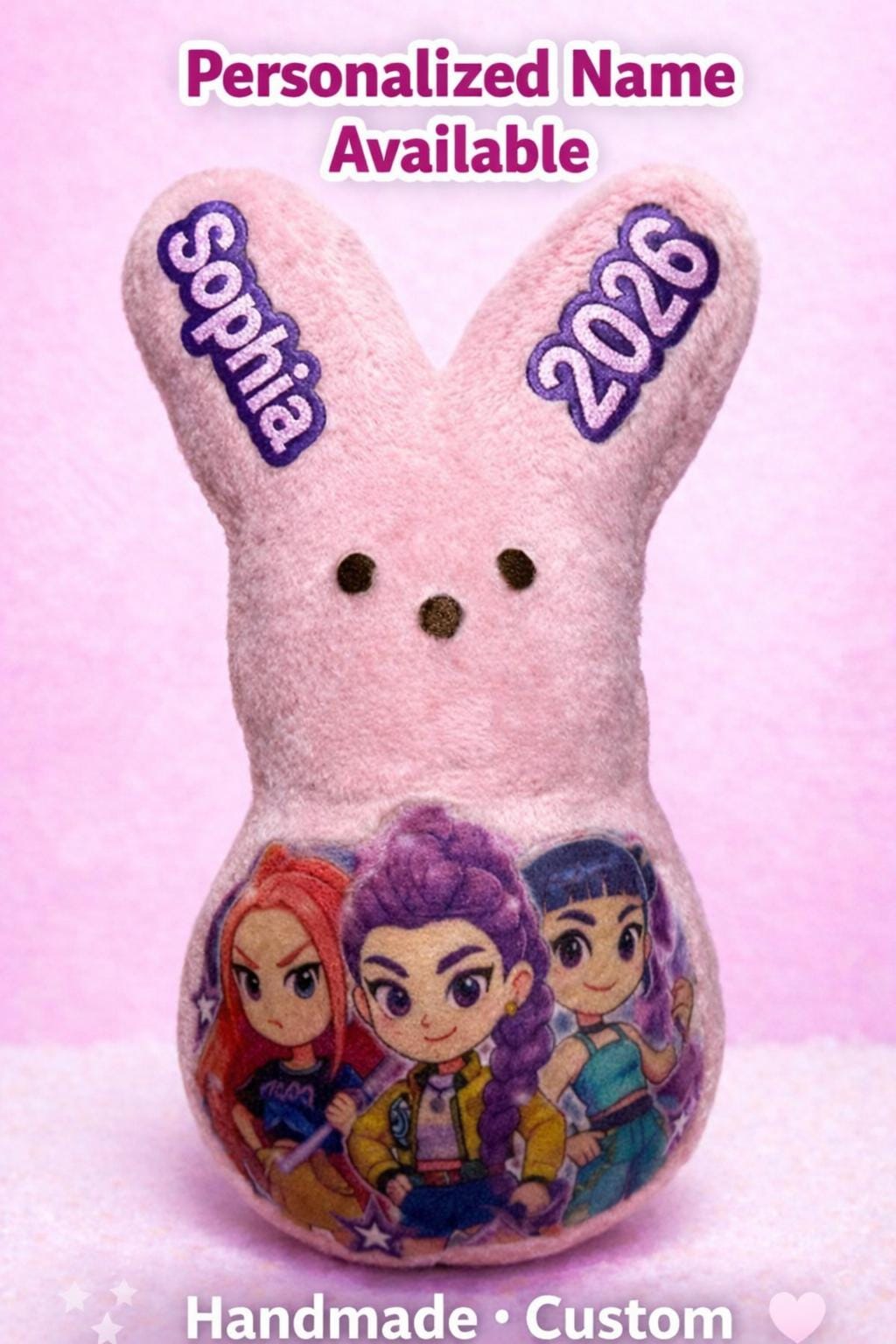 Personalized Bunny Plush | Custom Name Easter Gift | Gamer Inspired Stuffed Animal