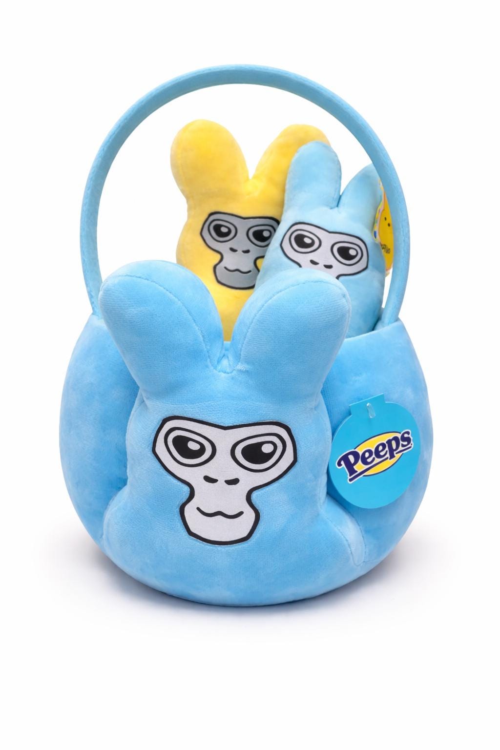 Custom Gamer Bunny Easter Basket, Personalized Plush Toy Basket, Kids Gaming Gift