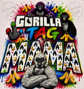 Gorilla Gamer Mama Shirt, Splatter Print, Gaming Mom Gift (Pink or Black)